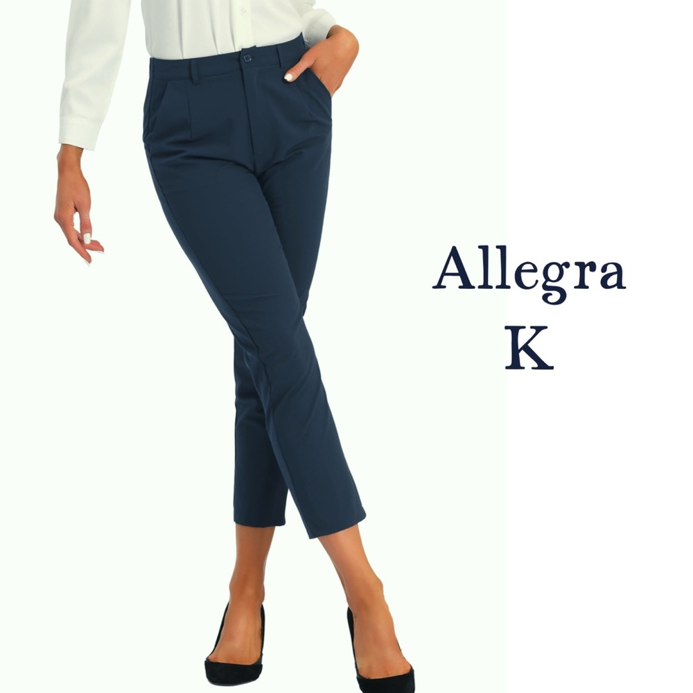 Allegra K Women's Navy Blue Pants NWT 18"waist 26"inseam
